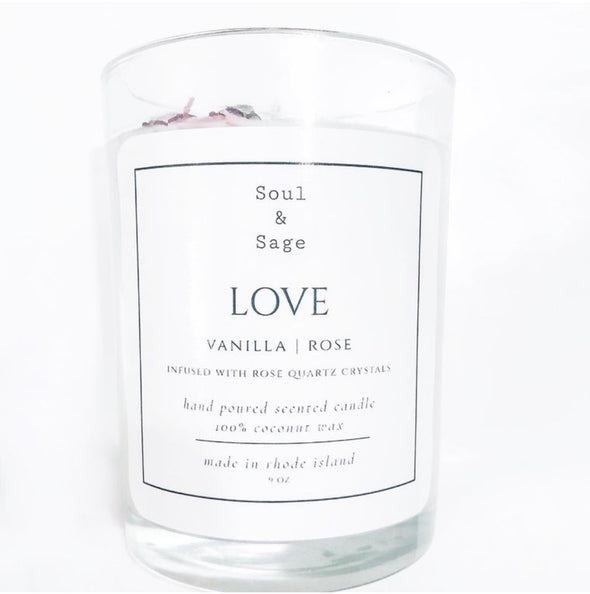 Vanilla & Rose Love Candle